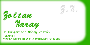 zoltan naray business card